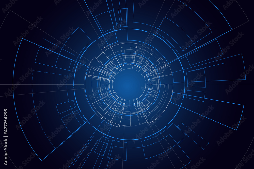 Sci fi futuristic user interface, HUD, Technology abstract background , Vector illustration. Sci fi futuristic user interface, HUD, Technology abstract background , Vector illustration.