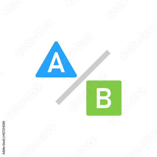 Ab testing  icon. Clipart image isolated on white background
