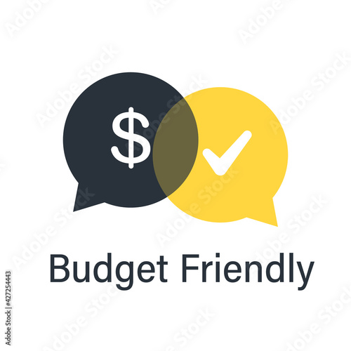 Budget friendly icon. Clipart image isolated on white background