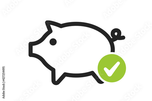 Budget friendly line icon. Clipart image isolated on white background