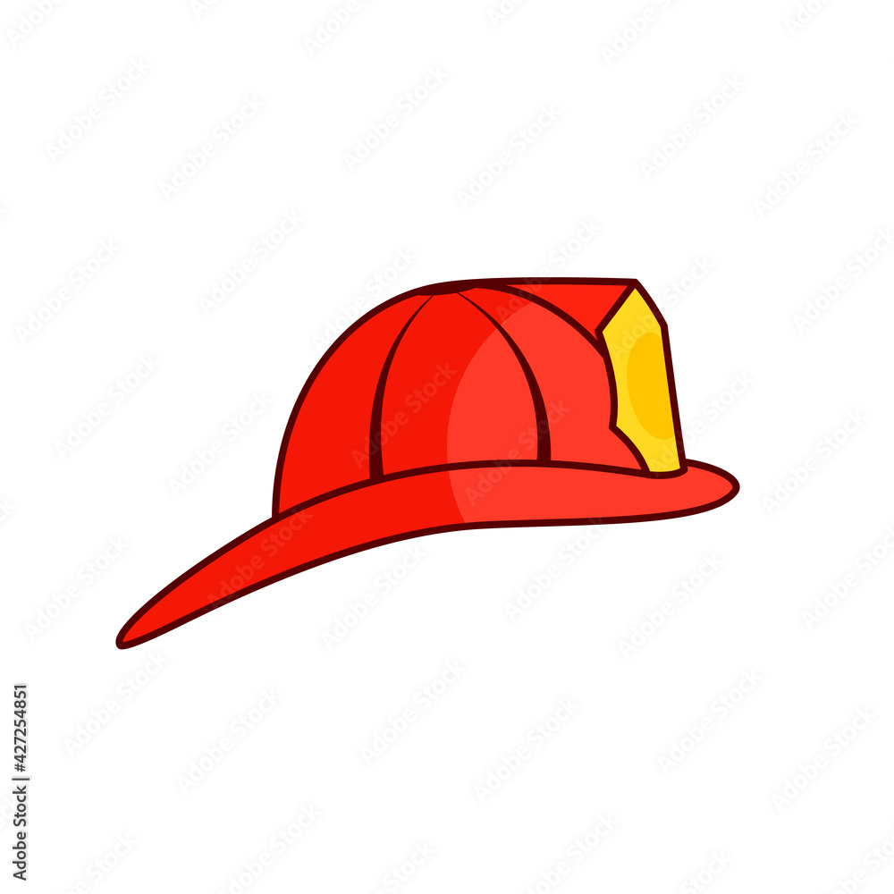Firefighter hat icon. Clipart image isolated on white background Firefighter hat icon. Clipart image isolated on white background