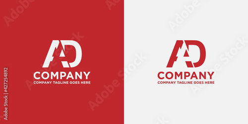 INITIAL LETTER A A and D LOGO DESIGN ILLUSTRATION. LUXURY SIMPLE LOGO DESIGN ILLUSTRATION