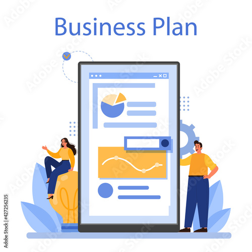 Idea online service or platform. Creative innovation or business solution
