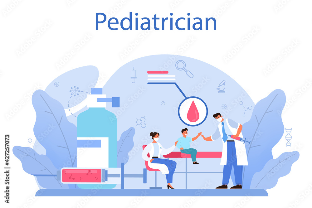 Pediatrician concept. Doctor examining a child with stethoscope. Pediatrician concept. Doctor examining a child with stethoscope.