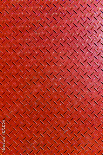赤色の滑り止め鋼板