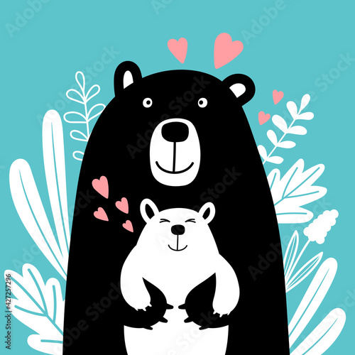 Bear family scandinavian style
