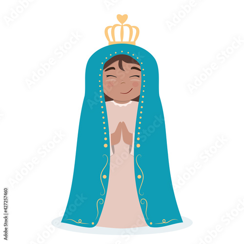 Nossa Senhora Aparecida, padroeira do Brasil - ilustração vetorial