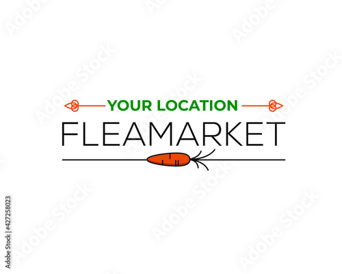 weekend farmer flea market wordmark logo signage