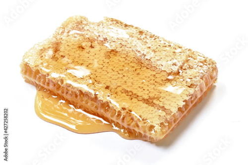 honeycomb sweet organic food on white background