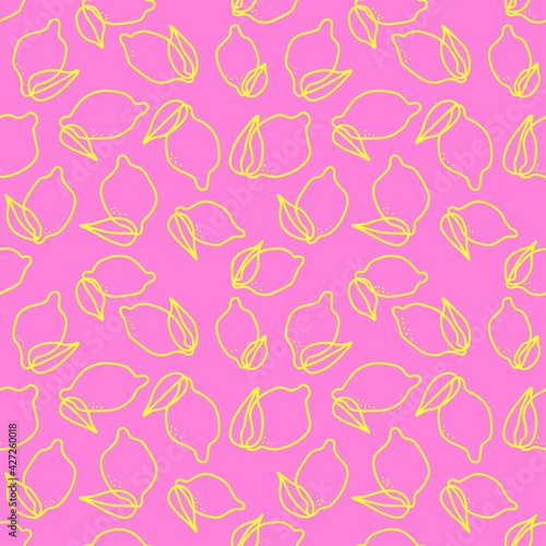 lemon seamless pattern vector