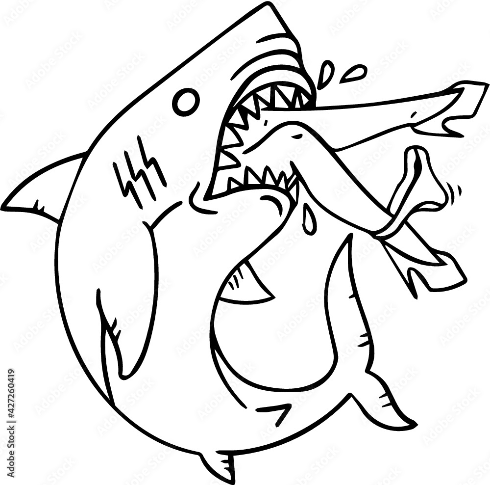 Vettoriale Stock Shark Traditional Tattoo Stencil T-shirt Print Vinyl | Adobe Stock vettoriale-stock-shark-traditional-tattoo-stencil-t-shirt-print-vinyl-adobe-stock
