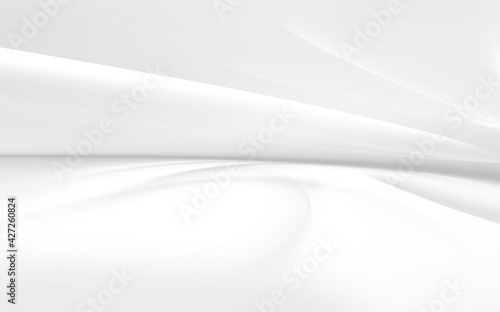 White and grey futuristic perspective background.