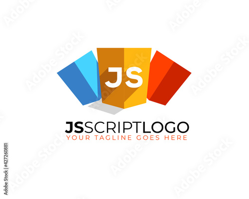 java script shield programming code logo