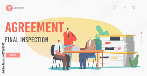 Agreement Final Inspection Landing Page Template. Legality Documentation, Authorization Official Legal Document