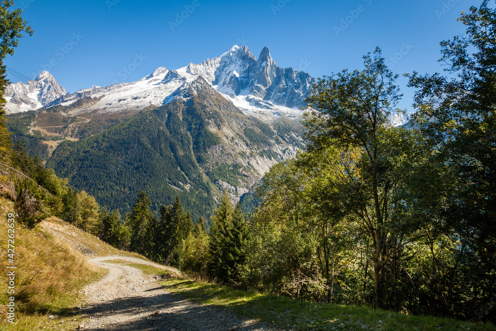 Hiking trail in French Alps