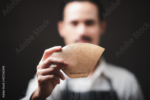 professional barista making...