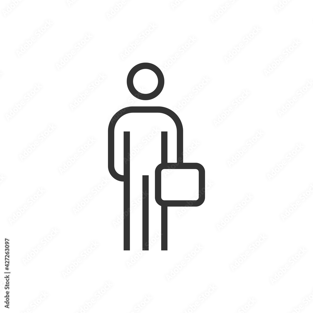 Fototapeta premium people group icon line business vector