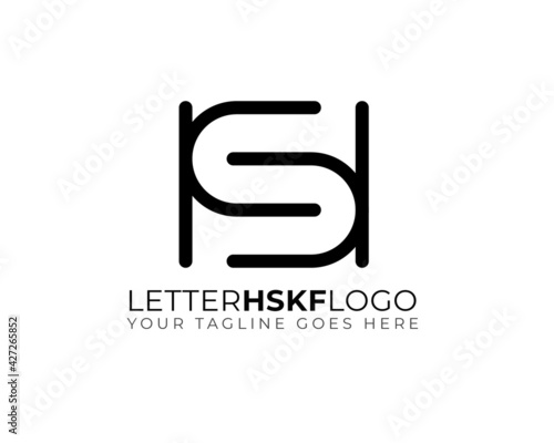 simple anagram of initial letter h k s f logo  © maxdesignstudio