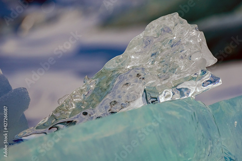 Hummocks on the river in spring