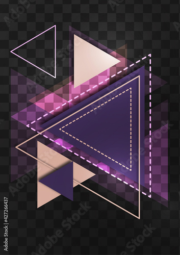 Abstract geometric background. Modern overlapping triangles. Template for business presentations, app covers and website designs. Vector