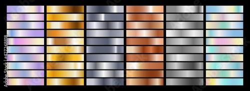 Shine iridescent metal textures