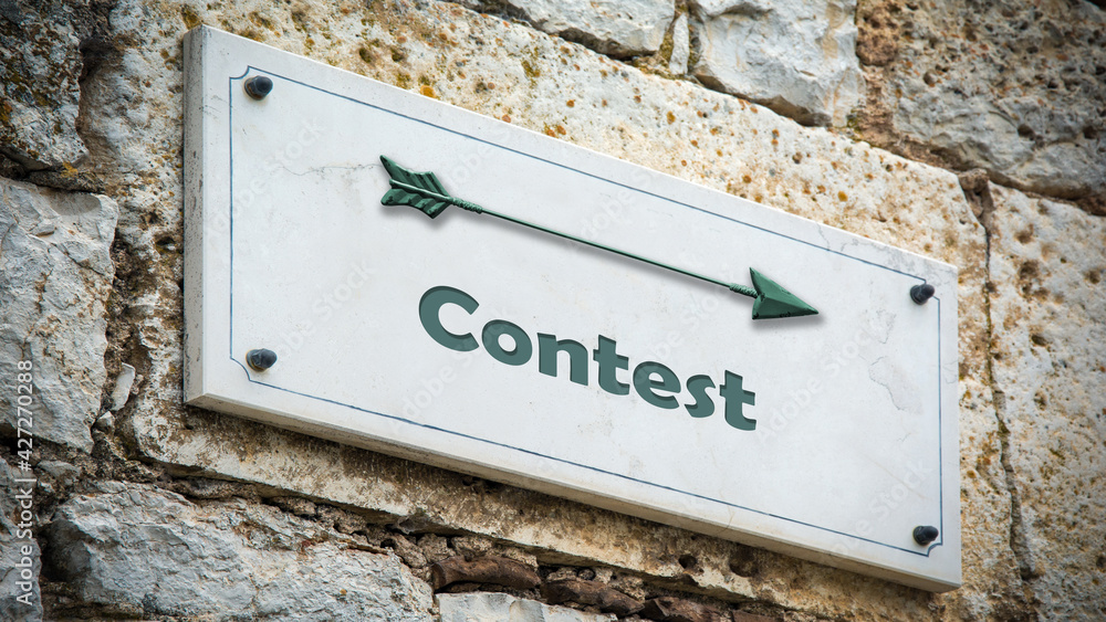 Fototapeta premium Street Sign to Contest