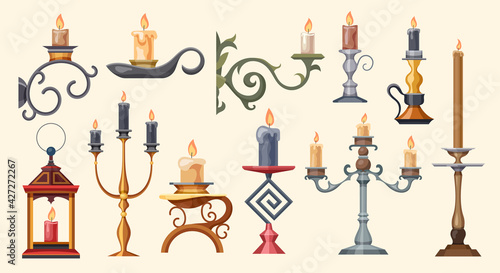 Candlesticks, candle holders and candelabra lights
