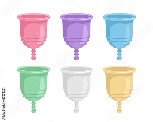 Menstrual Cups Of Various Colors