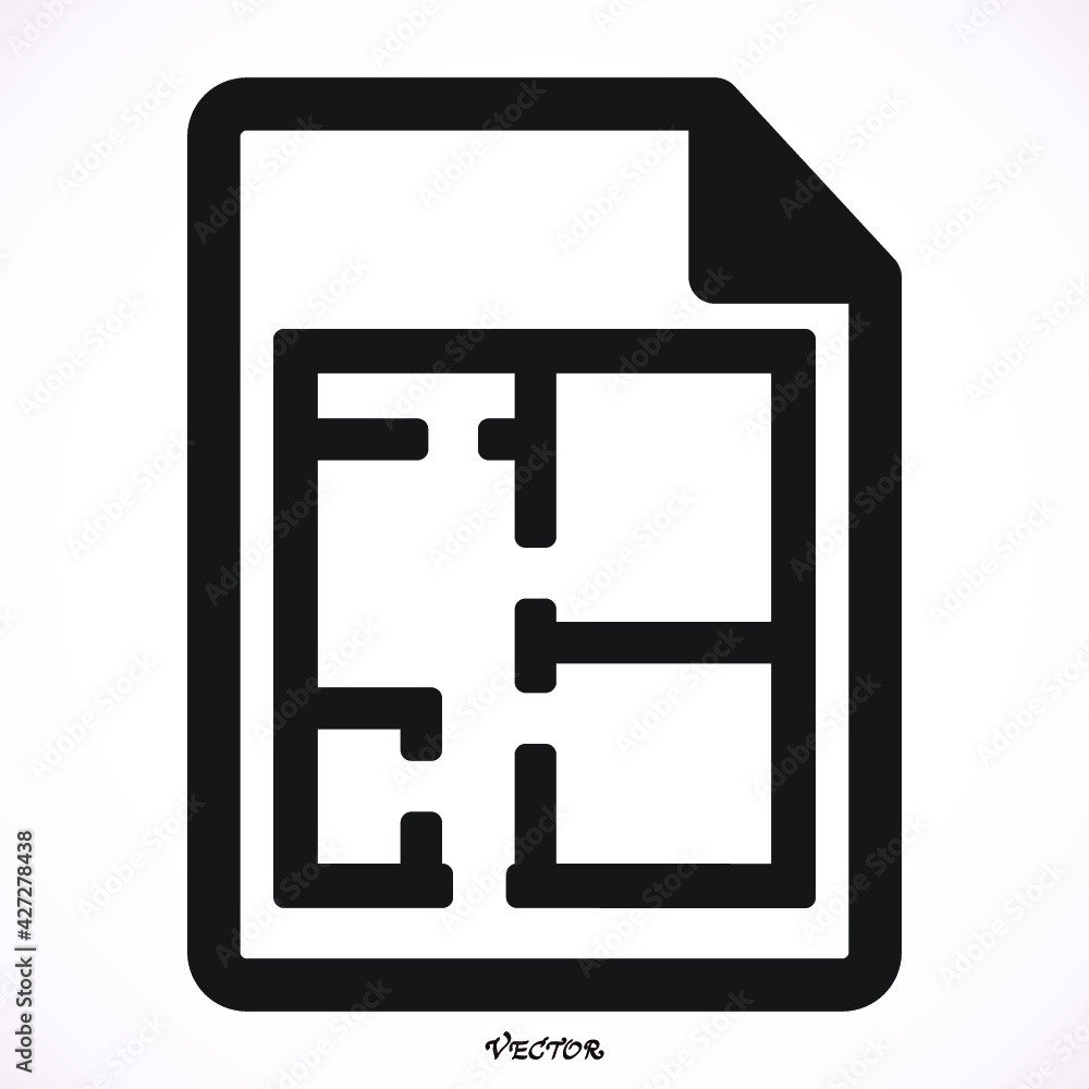 House Plan Icon. Floor plan vector. House Plan Icon. Floor plan vector.
