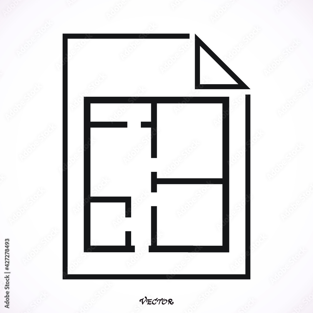House Plan Icon. Professional, pixel perfect icons optimized for both large and small resolutions House Plan Icon. Professional, pixel perfect icons optimized for both large and small resolutions