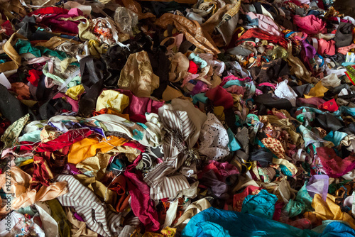 Chandigarh,India,08/23/2010: fabrics of various colors