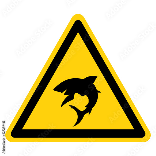 Shark Area Symbol Sign,Vector Illustration, Isolate On White Background Label. EPS10