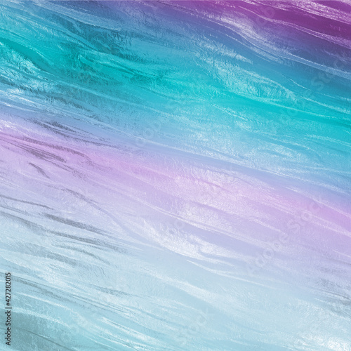 Intense Foil Texture Rainbow Gradient Ombre