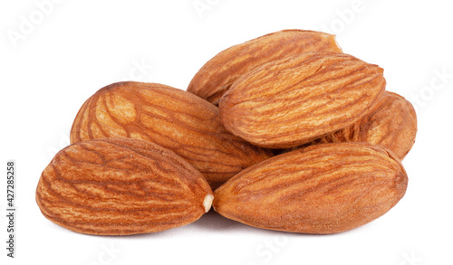 almonds nuts isolated on white background Clipping Path