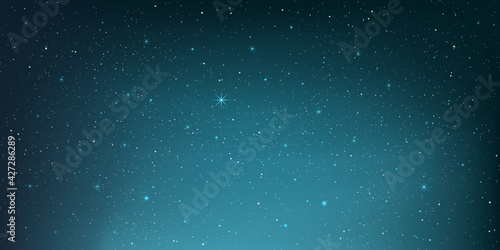 Beautiful galaxy background with nebula cosmos. Star dust in deep universe and bright shining stars in universe. Vector illustration.