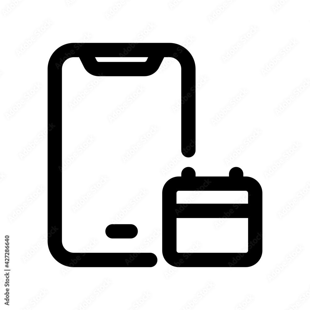 Smartphone and calendar icon Smartphone and calendar icon