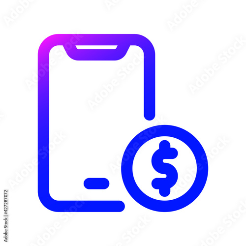 Smartphone and coin icon