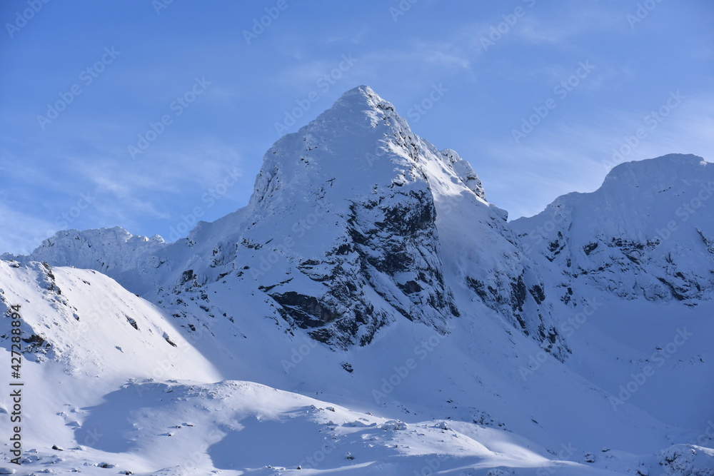 The Tatras, mountains, trail conditions, winter in the Tatra National Park, Poland - obrazy, fototapety, plakaty 