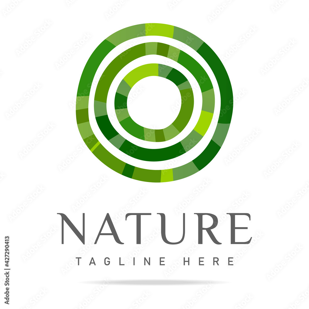 Abstract art graphic logo green circle with bright lines in white background.Design template nature icon,eco bio technology sign,organic symbol,natural cosmetics,vegan food,medical,health care.Vector Abstract art graphic logo green circle with bright lines in white background.Design template nature icon,eco bio technology sign,organic symbol,natural cosmetics,vegan food,medical,health care.Vector