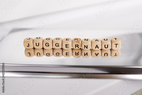 Εκτύπωση καμβά Word juggernaut made by wooden cubes