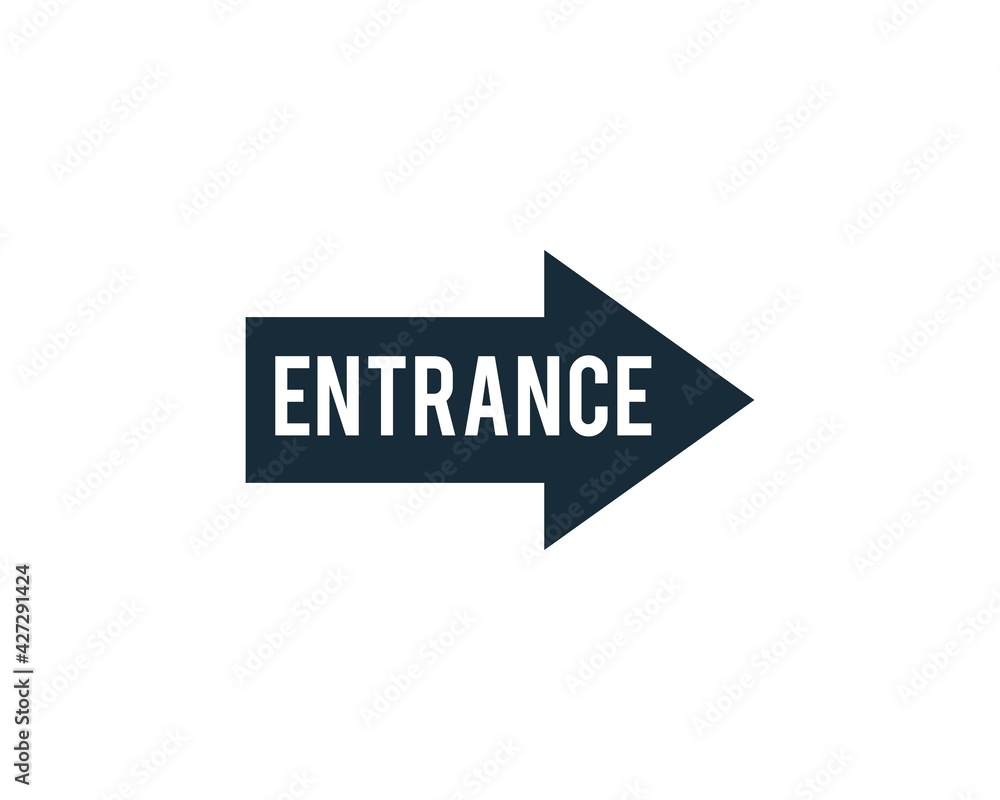 Entrance Arrow Icon Design Template Elements Entrance Arrow Icon Design Template Elements