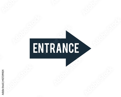 Entrance Arrow Icon Design Template Elements