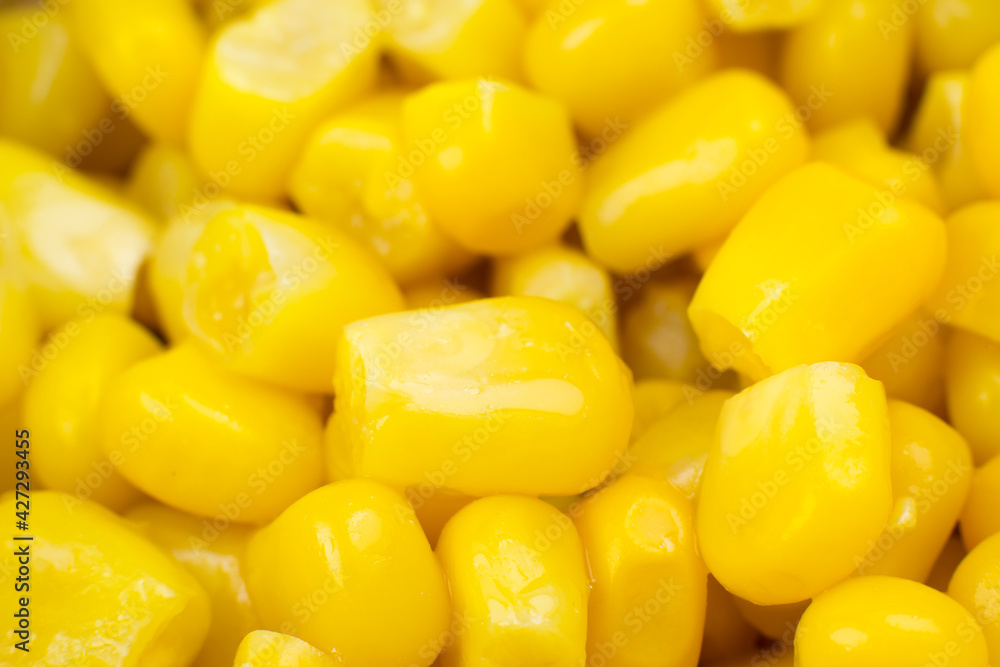 Canned Yellow Corn seeds background. Close up, macro photo. Canned Yellow Corn seeds background. Close up, macro photo.