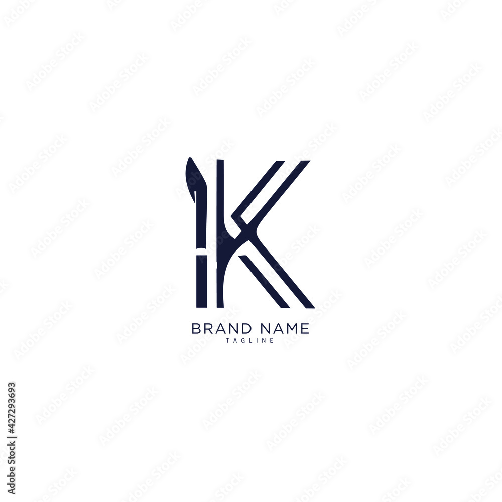 Alphabet letter Initial K, KK logo premium business typeface, minimal, innovative concept, creative, symbol, company, sign, Monogram, vector, startup, template graphic design. Alphabet letter Initial K, KK logo premium business typeface, minimal, innovative concept, creative, symbol, company, sign, Monogram, vector, startup, template graphic design.