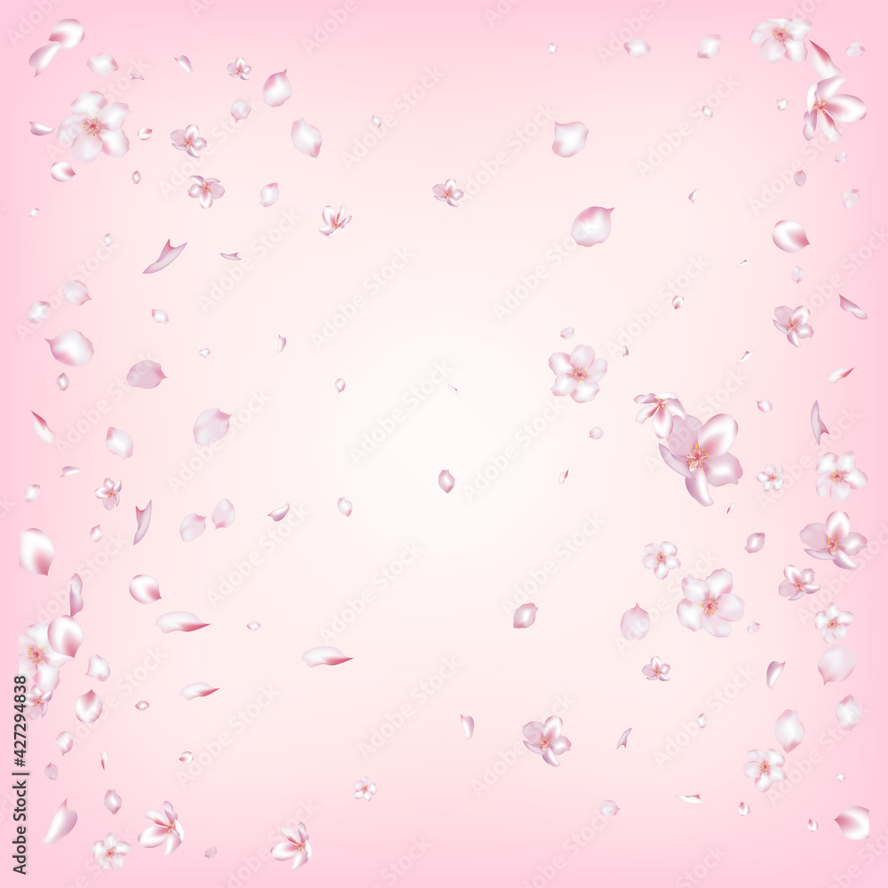 Sakura Cherry Blossom Confetti. Female Premium Pastel Pattern.