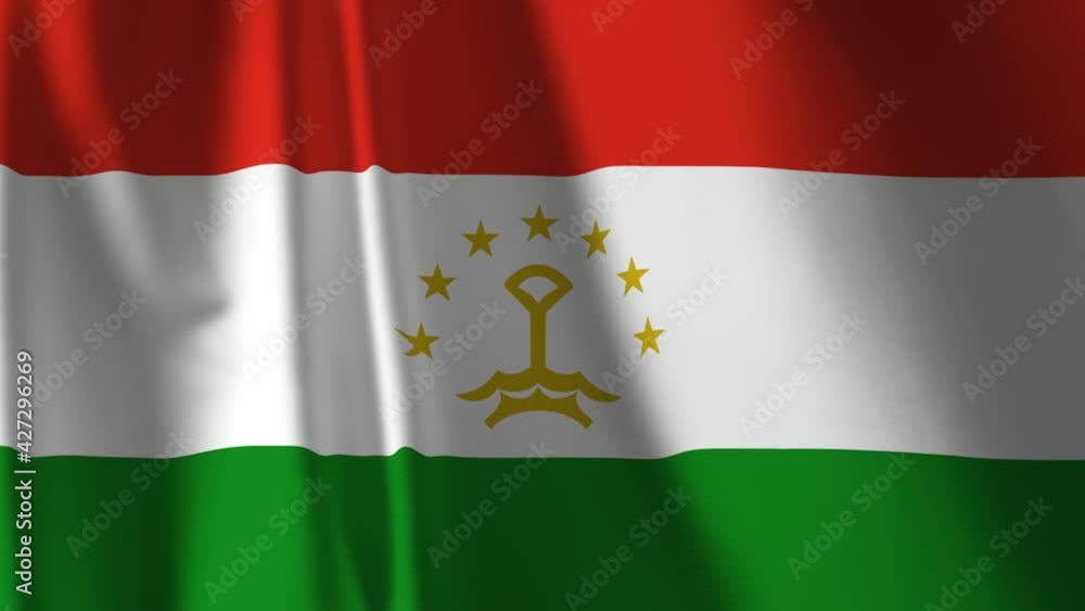 Flag of the Tajikistan waving in the wind. Background. A series of Flag of the Tajikistan waving in the wind. Background. A series of