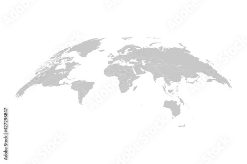 World map. 3D globe world map. Vector Illustration