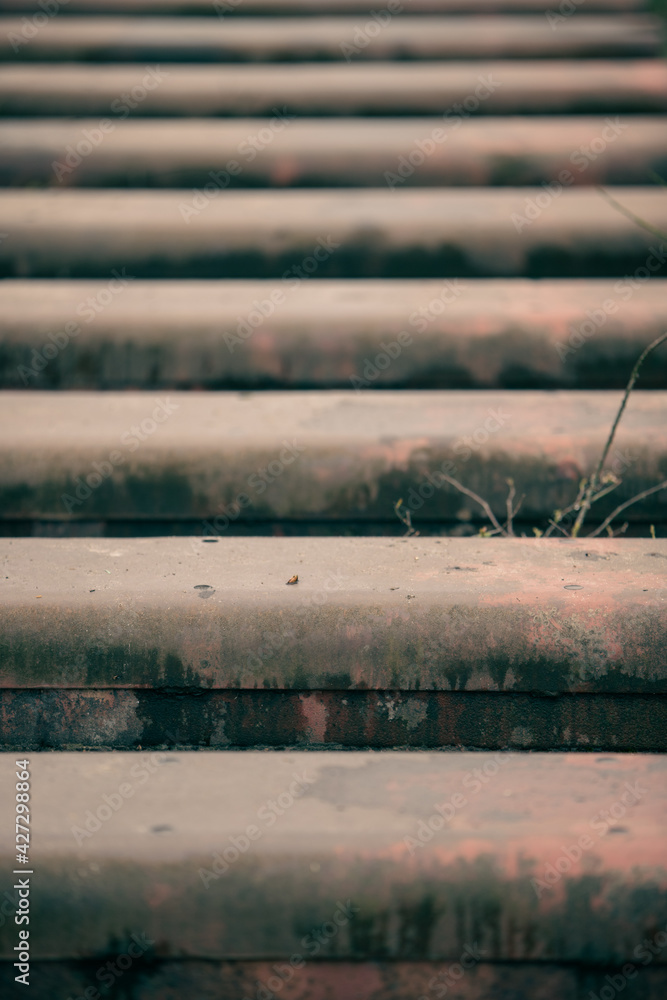 rusty steel blocks in a row as abstract background rusty steel blocks in a row as abstract background