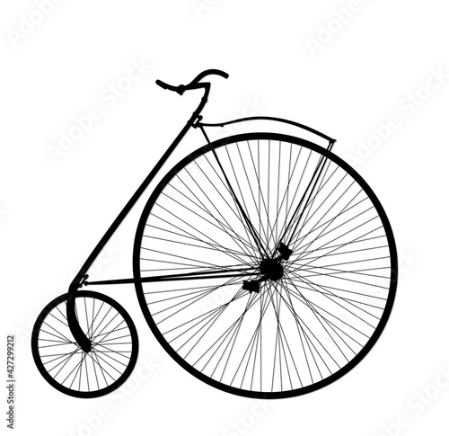 The Silhouette of a retro bike.