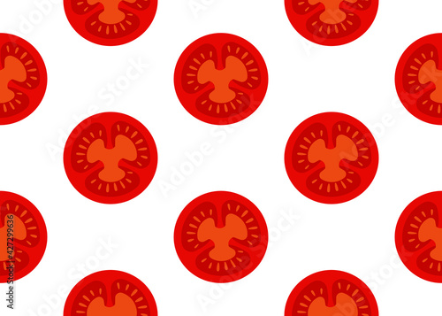A tomato. Geometric seamless pattern for design.